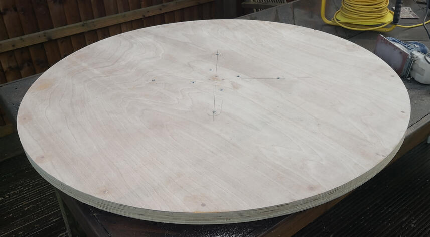 6 Seater Circular Dining Table Work in Progress